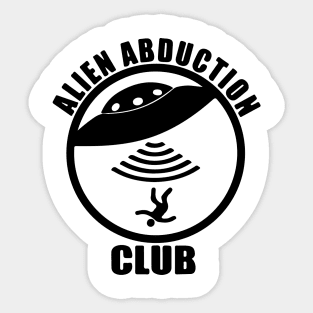 Funny Alien Abduction Club Sticker